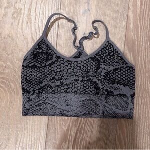 ASOS Black and Gray Patterned Bra